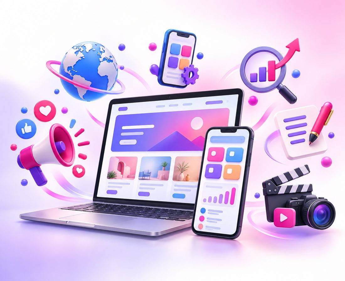 Websites, mobile apps, SEO, social media, content and video services by Navprostack